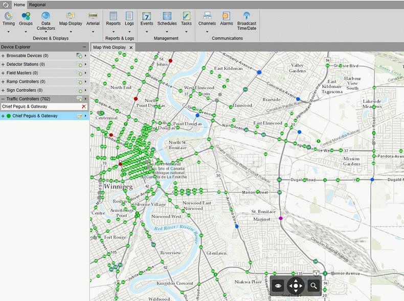 The Traffic Management Centre software