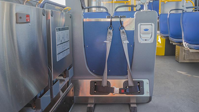 The new wheelchair and scooter securement systems on Winnipeg Transit