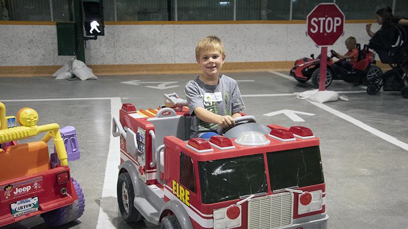 Children ages 4 – 7 can take part in Cartown.