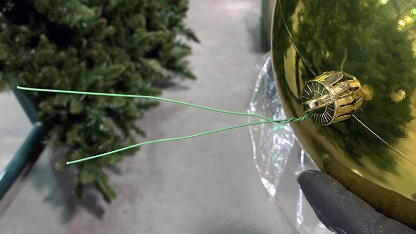 All the ornaments had to be hung by hand.