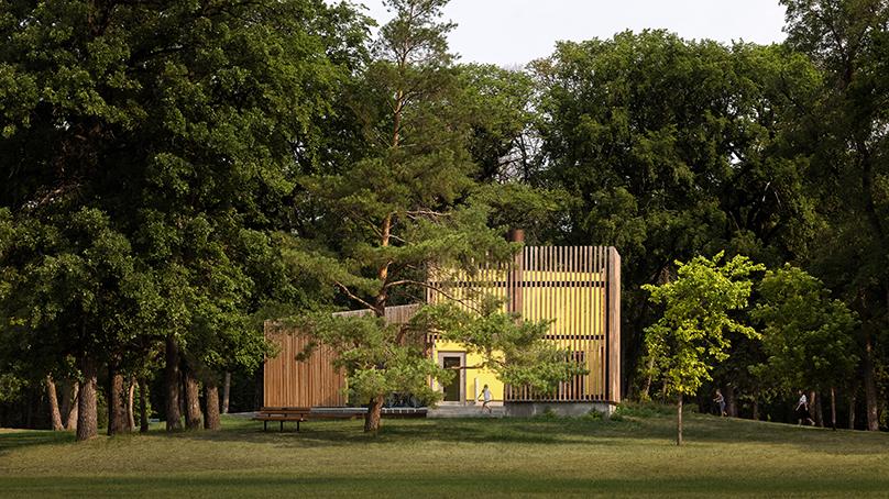 The south view of the Forest Pavilion