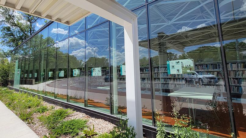 The StoryWalk at Windsor Park Library.