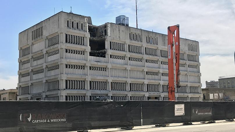 Demolition of the Public Safety Building.