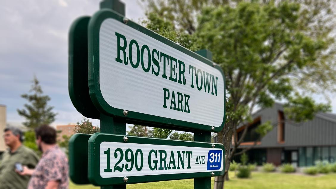 Rooster Town Park is at the corner of Grant Avenue and Cambridge Street. It was formally named Pan Am Pool Park. 