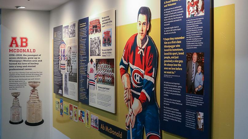 The Ab McDonald exhibit inside St. James Civic Centre was unveiled in December.