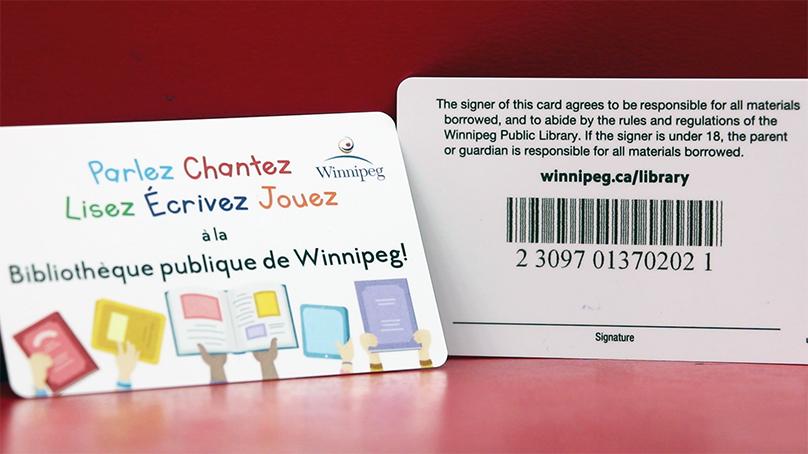 Children can get their very own kid’s Winnipeg Public Library card.