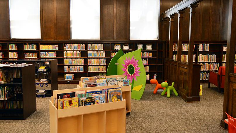 Children's section in Cornish Library.