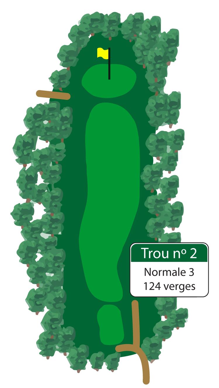 Ce court par 3 vous offre une bonne chance de réaliser un oiselet dès le début de votre parcours. 