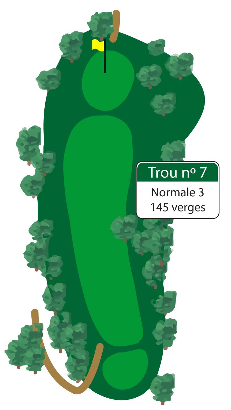 Ce court par 3 plus court exige un coup de départ précis vers une cible minuscule.