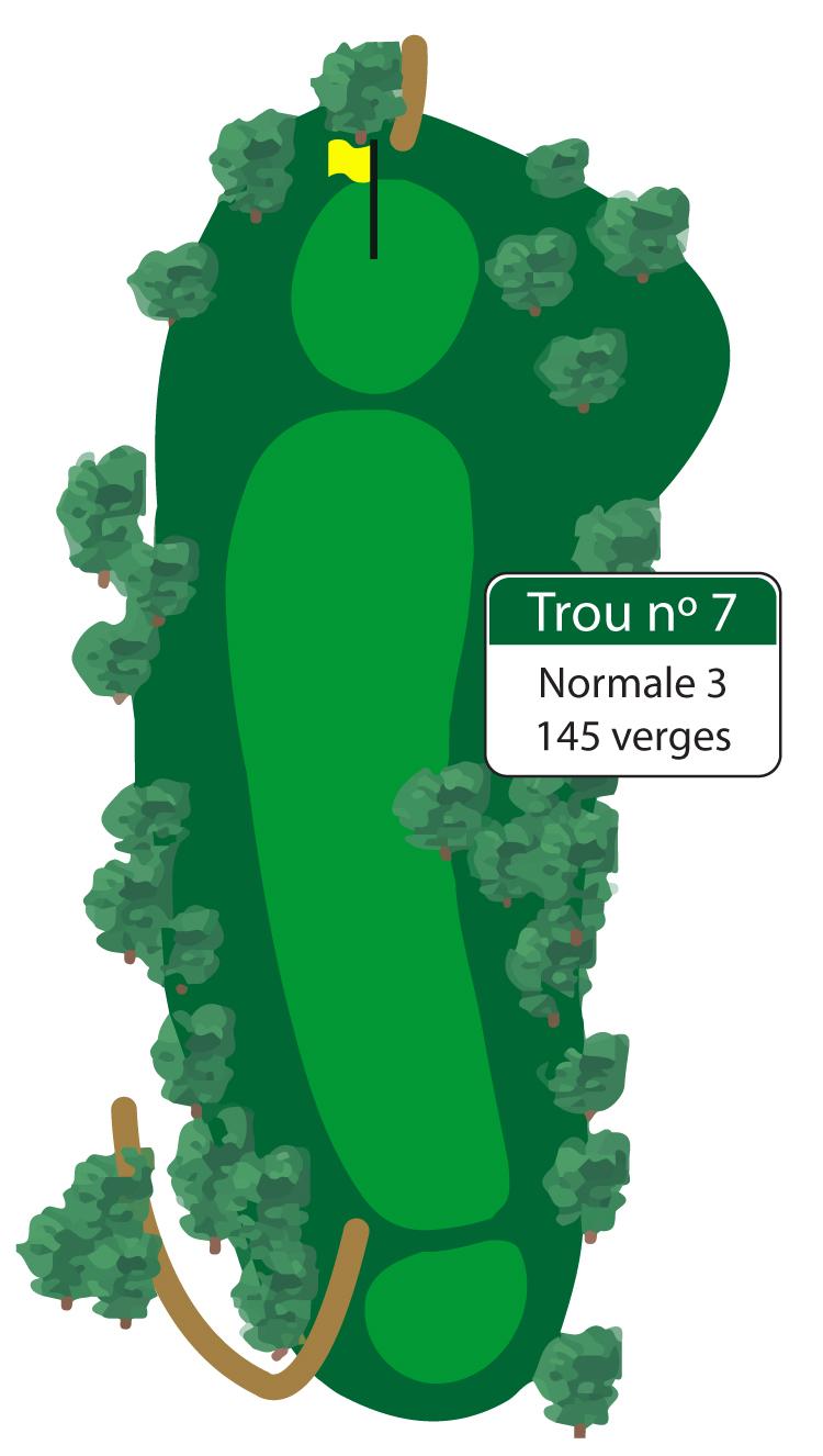 Ce court par 3 plus court exige un coup de départ précis vers une cible minuscule. 