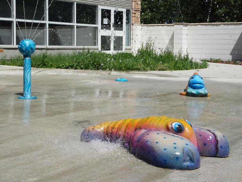 Sea creature features at St. James Assiniboia Centennial Pool Spray Pad
