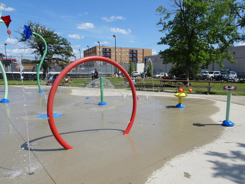 Sprinklers at Sturgeon Heights Spray Pad