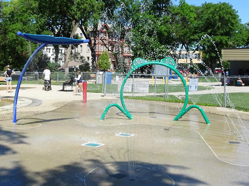 Sprinklers at Vimy Ridge Spray Park