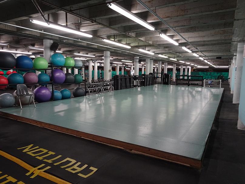 Peguis Trail Health and Fitness Centre aerobics floor