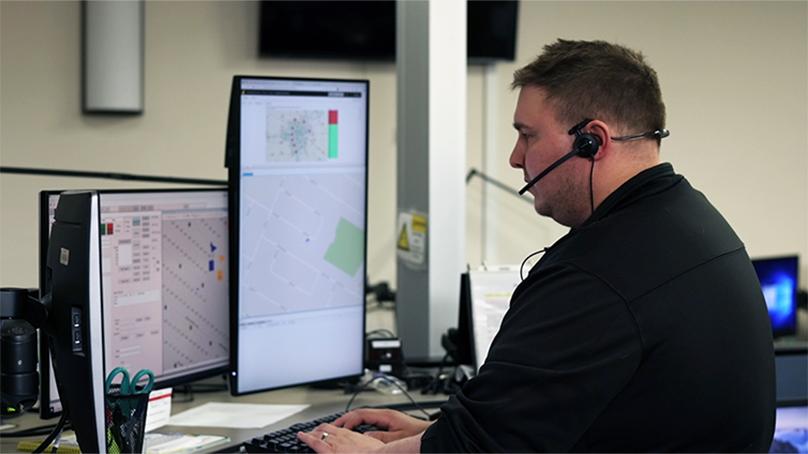 A WFPS 9-1-1 dispatcher.