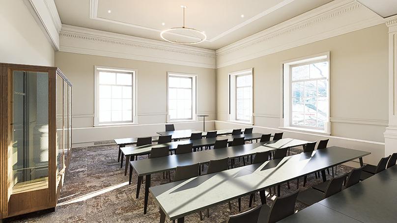 Le bâtiment d’archives de la Ville de Winnipeg comprendra un espace pour l’offre de programmes et la recherche. (dessin d’artiste)