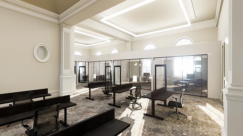 Le bâtiment d’archives de la Ville de Winnipeg comprendra un espace pour l’offre de programmes et la recherche. (dessin d’artiste)