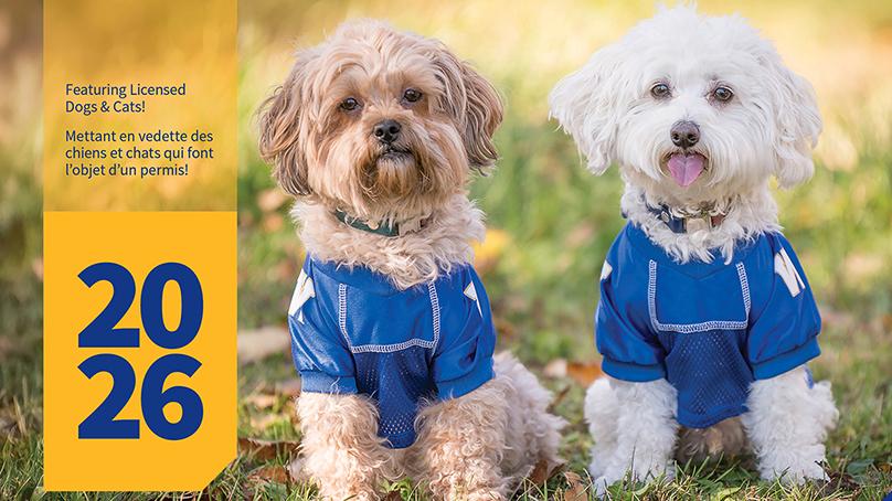 The Animal Services calendar features photos submitted by licensed pet owners. They are $5 each.