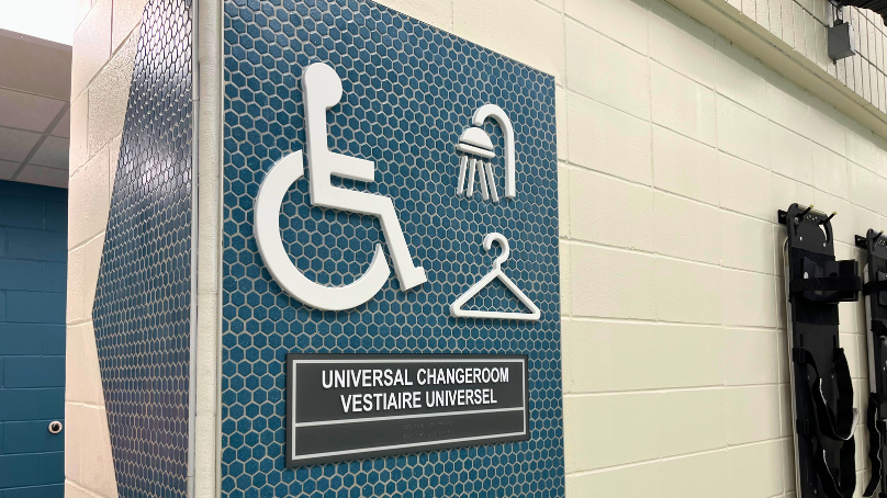 Upgrades at Bonivital Pool include new universal and gendered changerooms, multi-purpose room, and sauna.