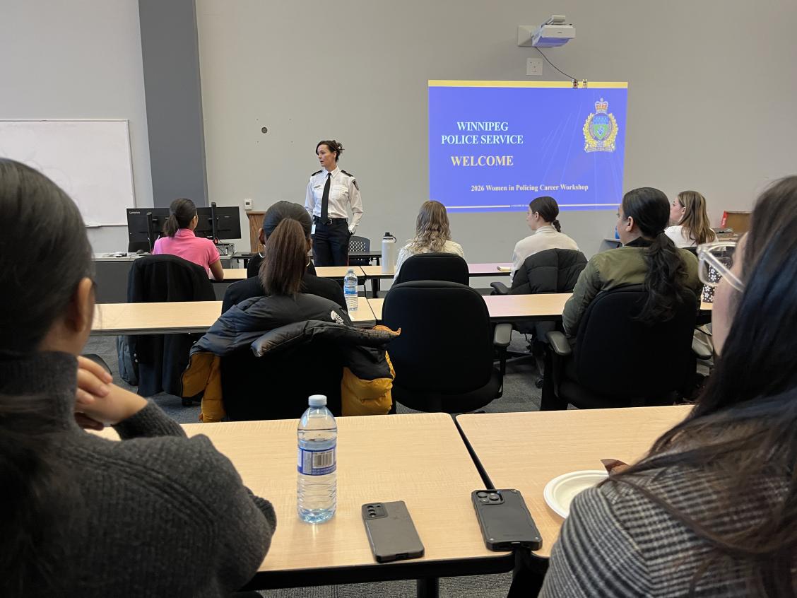 Inspector Andrea Scott speaks to participants