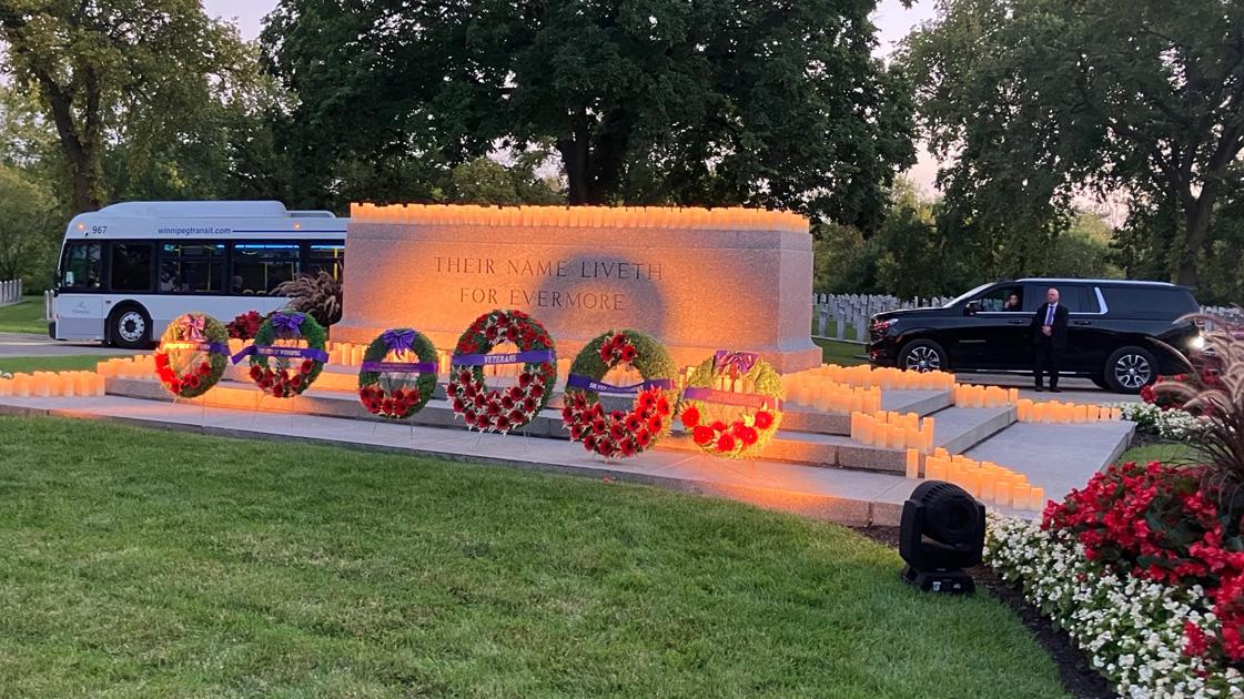 Every fall, Brookside Cemetery hosts a Candlelight Service of Remembrance at sunset.