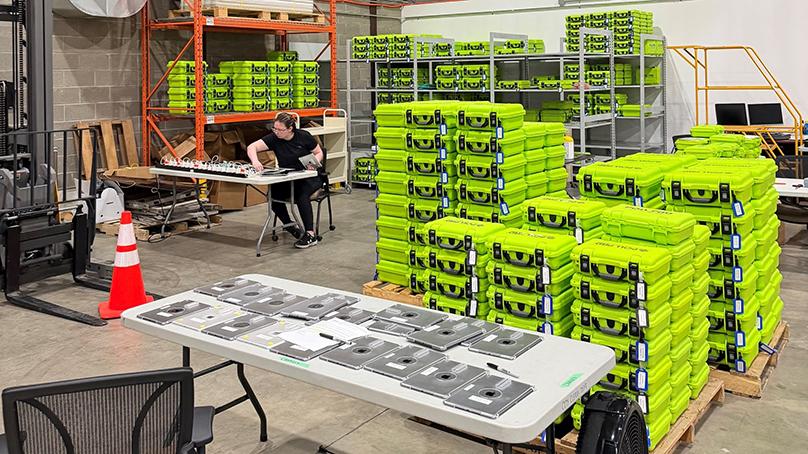 Every iPad is tested before being used at the voting locations.