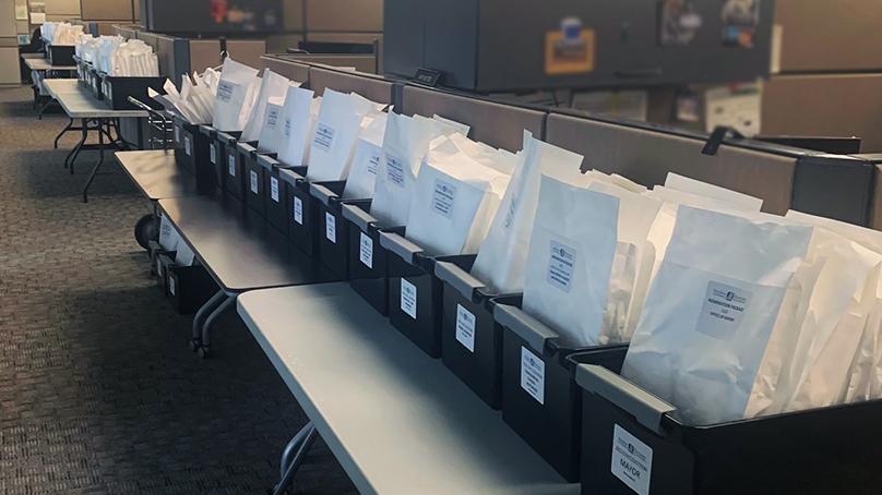 Nomination packages are sorted and ready for candidates.