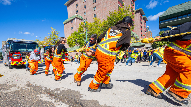 The Fire Engine Pull kicks off the annual City of Winnipeg Charitable Fund campaign.