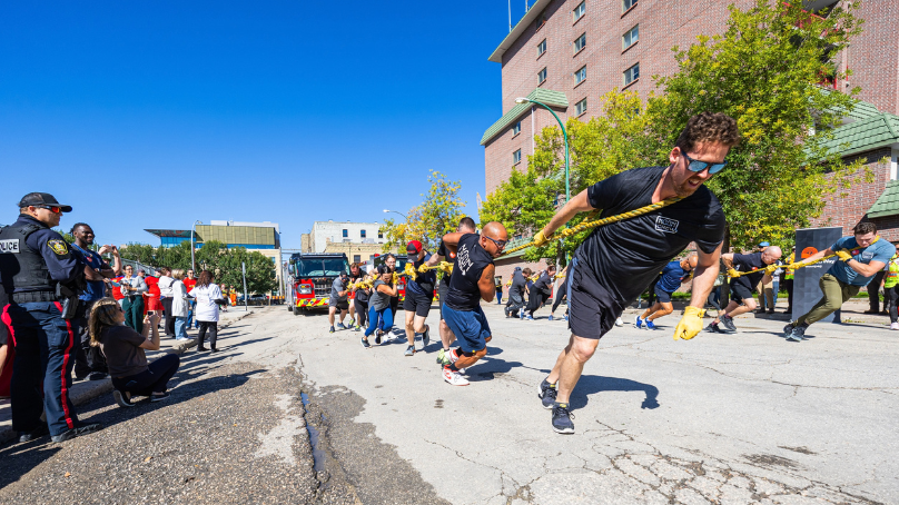 The Fire Engine Pull kicks off the annual City of Winnipeg Charitable Fund campaign.